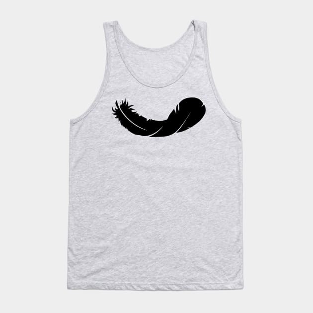 Black Feather Tank Top by Lady Lilac